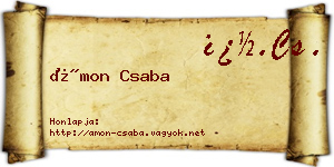 Ámon Csaba névjegykártya