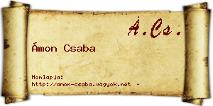 Ámon Csaba névjegykártya