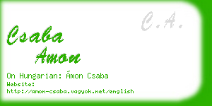 csaba amon business card