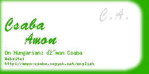 csaba amon business card